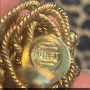 Vintage Monet Twisted Gold Clip-on Earrings